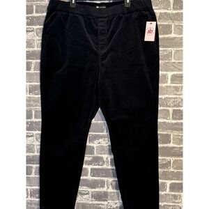 Juicy by Juicy Couture Velour Pants Black Women's 20 Pull On NWT